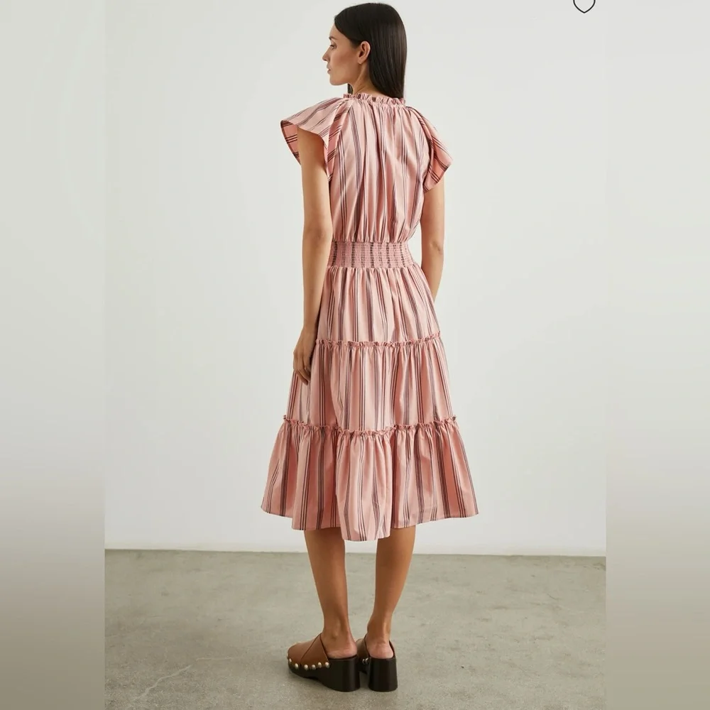 Rails Amelia dress coral navy blue stripes - Picture 5 of 10